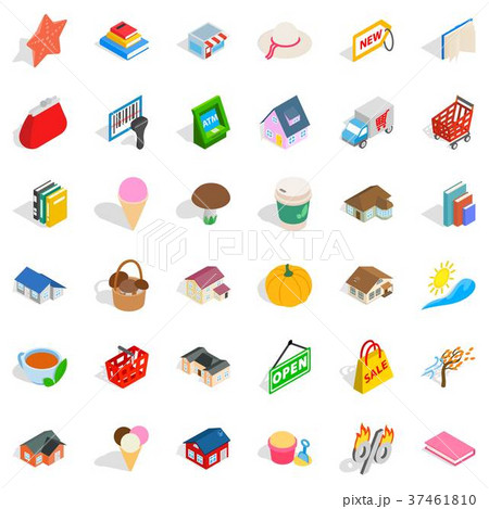 Family icons set, isometric style 37461810