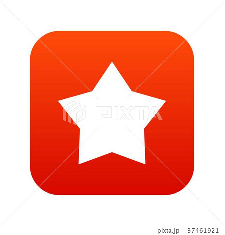 Star icon digital red Star icon digital red 37461921