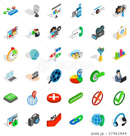 Question icons set, isometric style 37461944