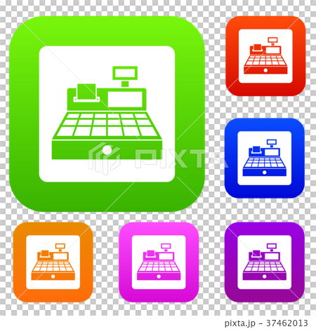 Sale cash register set color collection 37462013