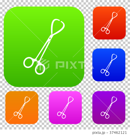 Pair of stainless steel surgical forceps set color collection 37462121