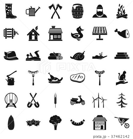 Shovel icons set, simple style Shovel icons set, simple style 37462142