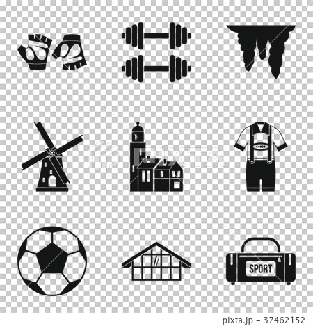 Training camp icons set, simple style 37462152