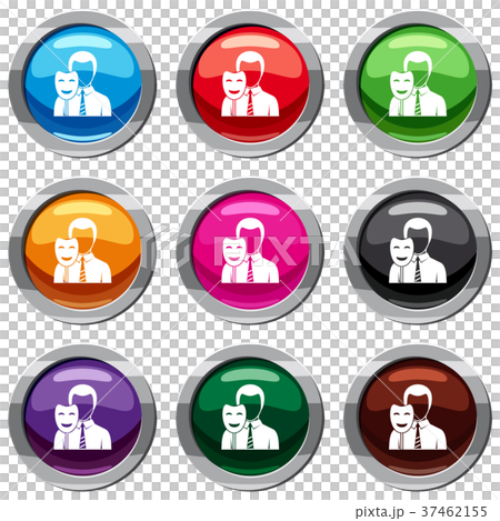 Businessman holding smile mask set 9 collection Businessman holding smile mask set 9 collection 37462155