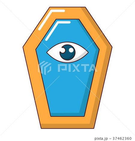 Pharaoh coffin icon, cartoon style 37462360
