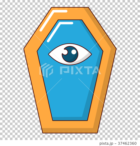 Pharaoh coffin icon, cartoon style 37462360