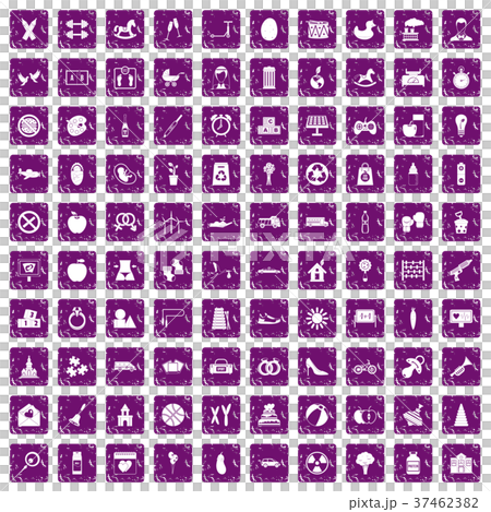100 maternity leave icons set grunge purple 37462382