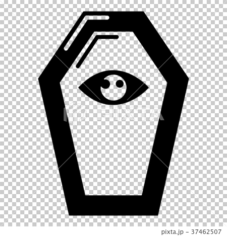 Pharaoh coffin icon, simple black style 37462507