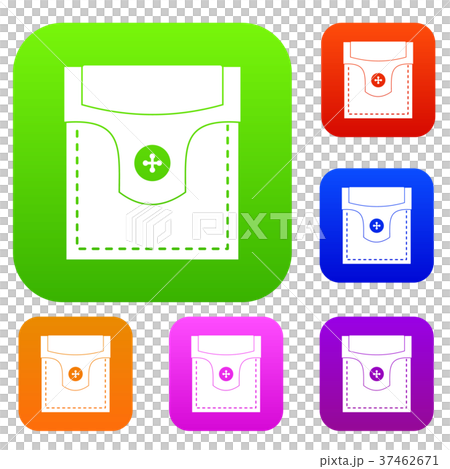 Valve pocket with button set color collection 37462671