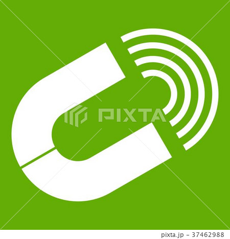 Horseshoe magnet icon green 37462988