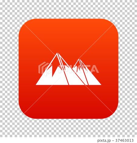 Mountains with snow icon digital red 37463013