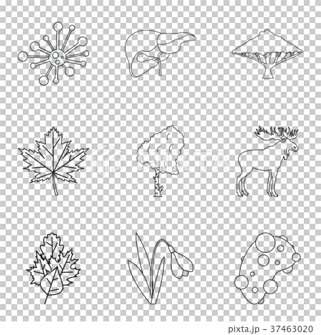 Fertilizer icons set, outline style 37463020