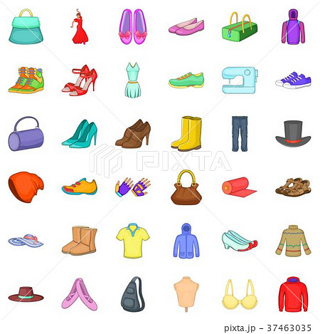 Mode icons set, cartoon style 37463035
