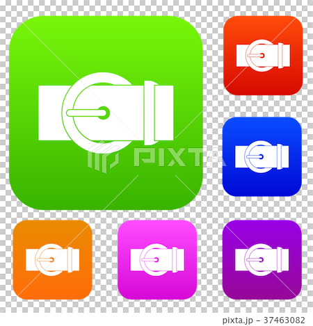 Circle belt buckle set color collection 37463082