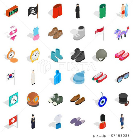 Model icons set, isometric style 37463083