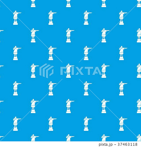 Columbus monument pattern seamless blue 37463118