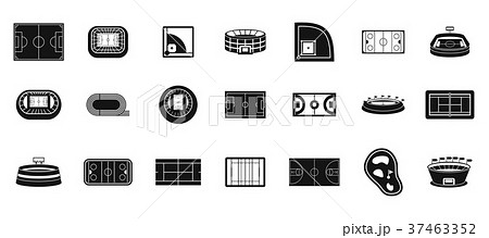 Sport arena icon set, simple style 37463352