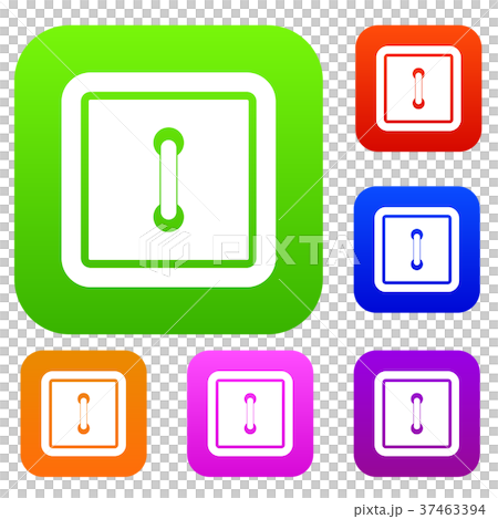 Sewn square button set color collection - Stock Illustration [37463394 ...