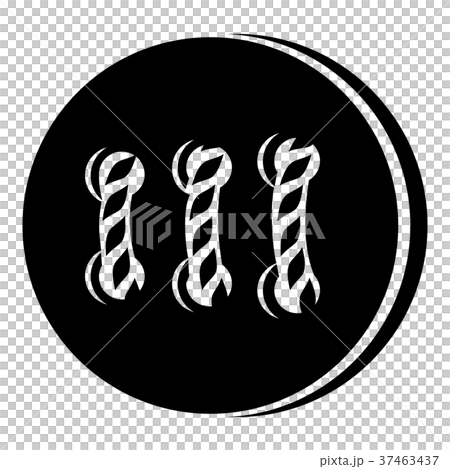 Retro button icon, simple black style 37463437