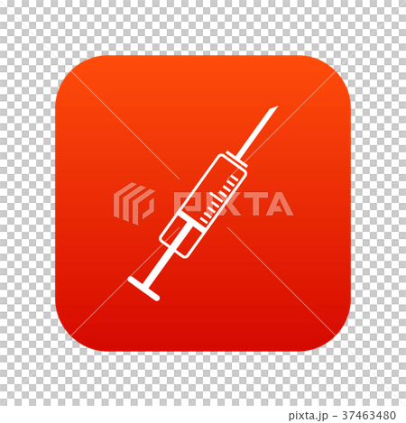 Syringe icon digital red Syringe icon digital red 37463480