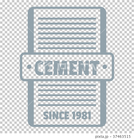 Cement logo, gray monochrome style 37463515