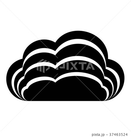Nature cloud icon, simple black style Nature cloud icon, simple black style 37463524