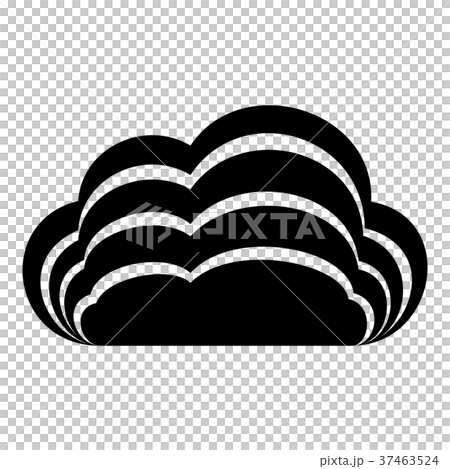Nature cloud icon, simple black style 37463524