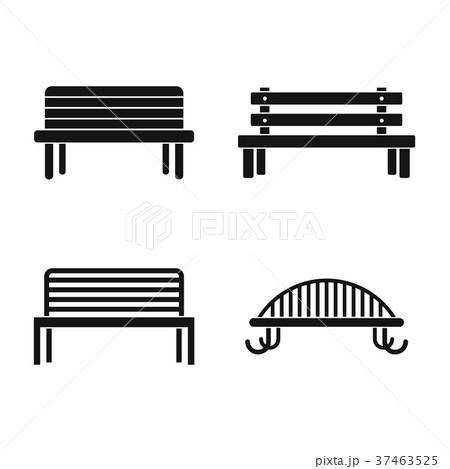 Bench icon set, simple style Bench icon set, simple style 37463525