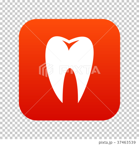 Tooth icon digital red Tooth icon digital red 37463539