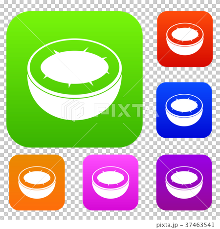 Half of coconut set color collection Half of coconut set color collection 37463541