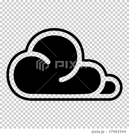 Concept cloud icon, simple black style Concept cloud icon, simple black style 37463544
