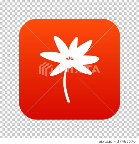 Tropical palm tree icon digital red 37463570