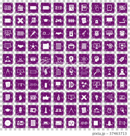 100 plan icons set grunge purple 100 plan icons set grunge purple 37463713