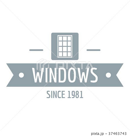 Window company logo, gray monochrome style Window company logo, gray monochrome style 37463743