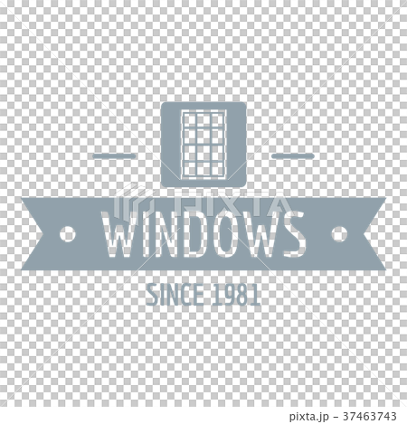 Window company logo, gray monochrome style Window company logo, gray monochrome style 37463743