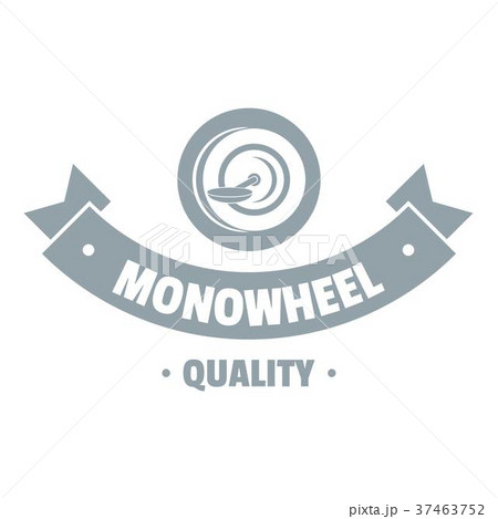 Modern mono wheel logo, simple gray style 37463752