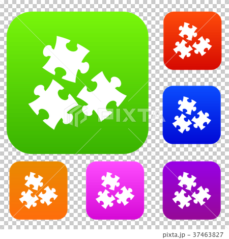 Puzzle set color collection - Stock Illustration [37463827] - PIXTA
