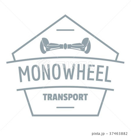 Mono wheel logo, simple gray style 37463882