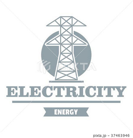 Power station logo, simple gray style 37463946