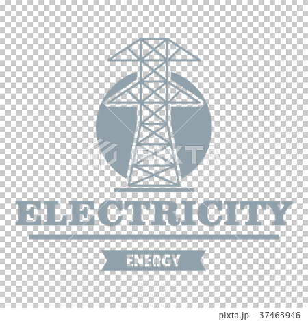 Power station logo, simple gray style 37463946