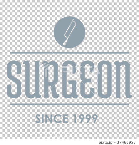 Surgeon logo, gray monochrome style 37463955
