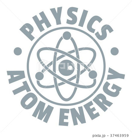 Atom energy logo, simple gray style 37463959