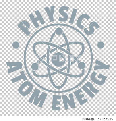 Atom energy logo, simple gray style 37463959