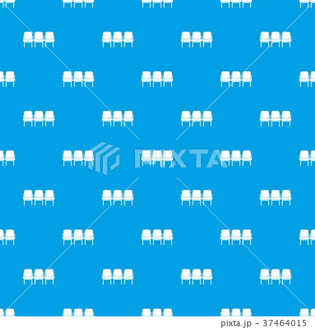 Chairs in the departure hall pattern seamless blue Chairs in the departure hall pattern seamless blue 37464015