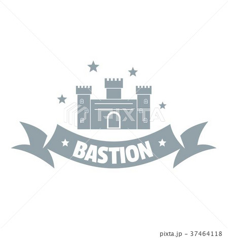 Building bastion logo, simple gray style 37464118