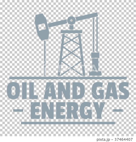 Oil pump logo, simple gray style Oil pump logo, simple gray style 37464407