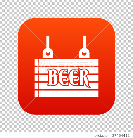 Street signboard of beer icon digital red Street signboard of beer icon digital red 37464411