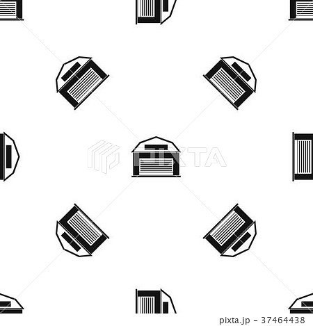 Industrial building pattern seamless black 37464438