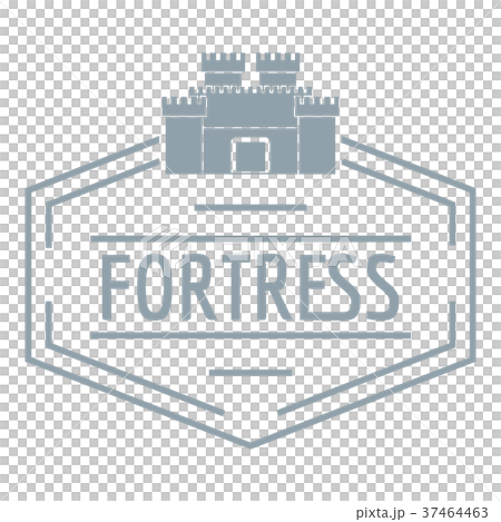 Old fortress logo, simple gray style Old fortress logo, simple gray style 37464463