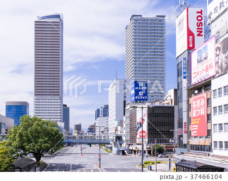 岐阜駅前　歩道橋から　岐阜駅北交差点　岐阜シティタワー43　岐阜スカイウイング37 37466104